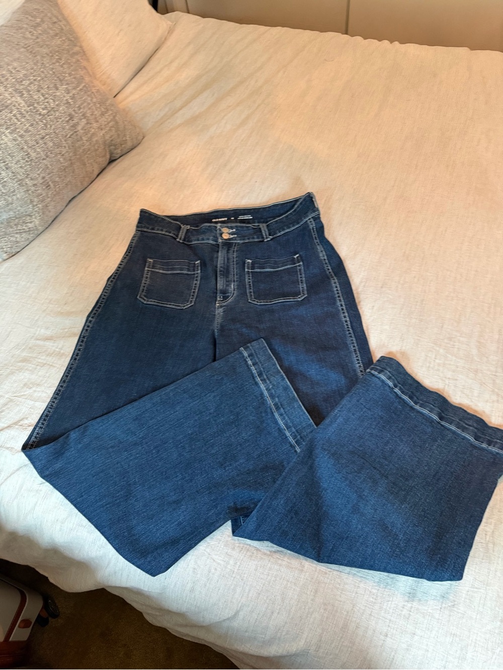 Old Navy Dark Blue Wide-Leg High-Rise Jeans
